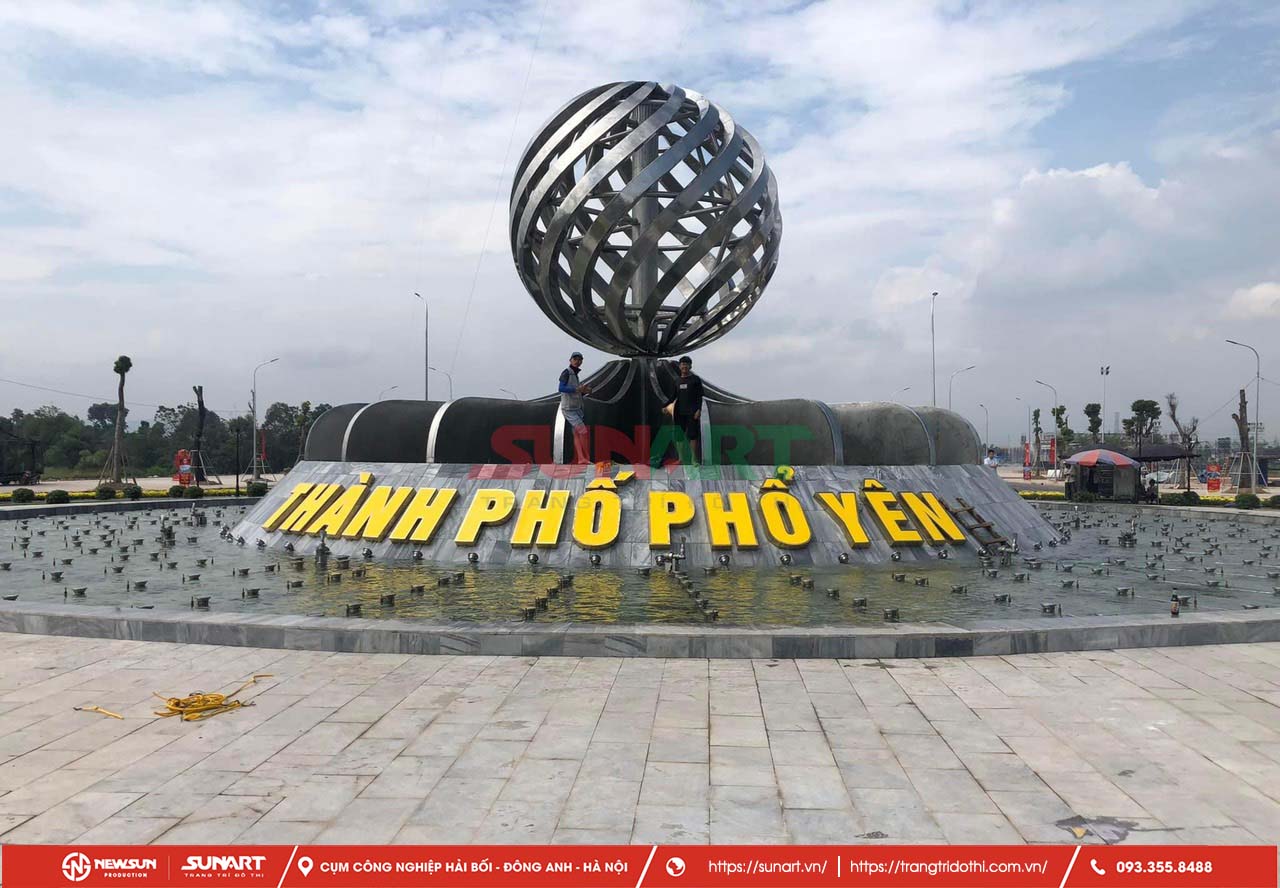 1. Thiết Kế Thi Công Nhạc Nước Tại Bùng Binh TP Phổ Yên, Thái Nguyên 