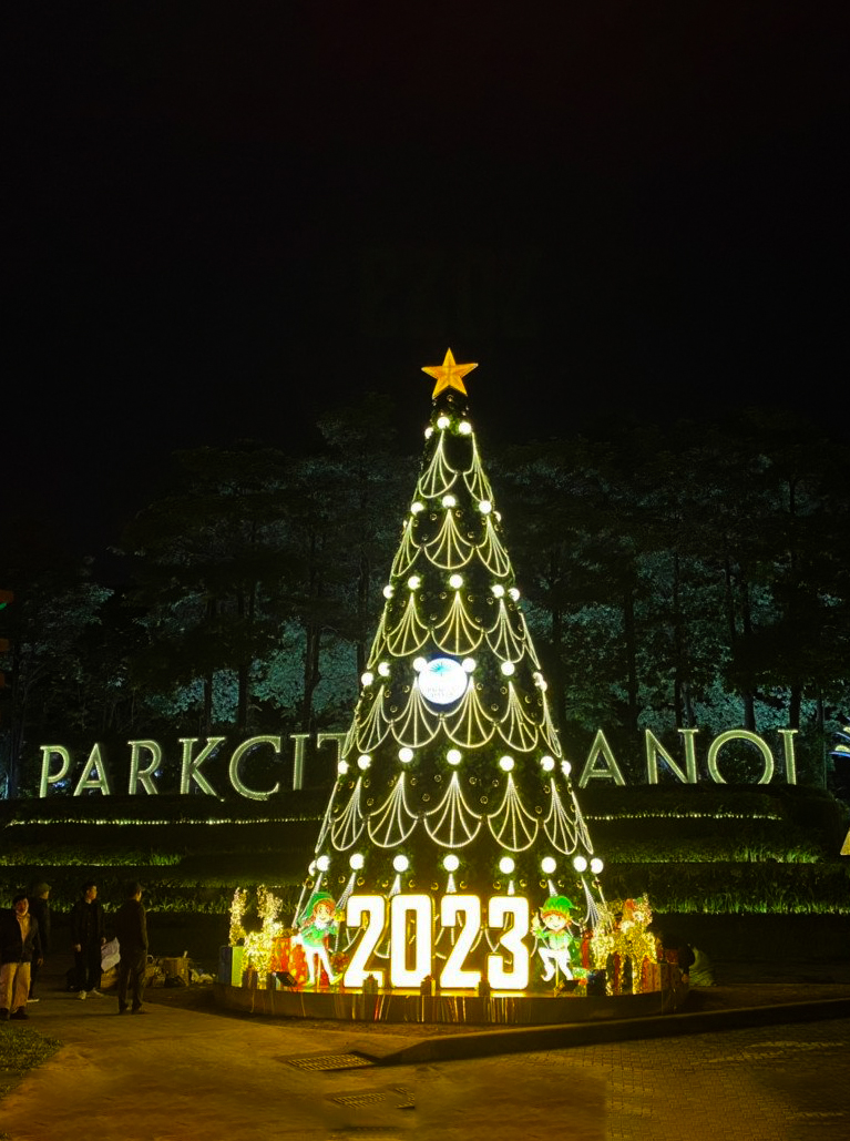 Thiết Kế Thi Công Trang Trí Chiếu Sáng Noel Tại khu đô thị Park City Hà Nội