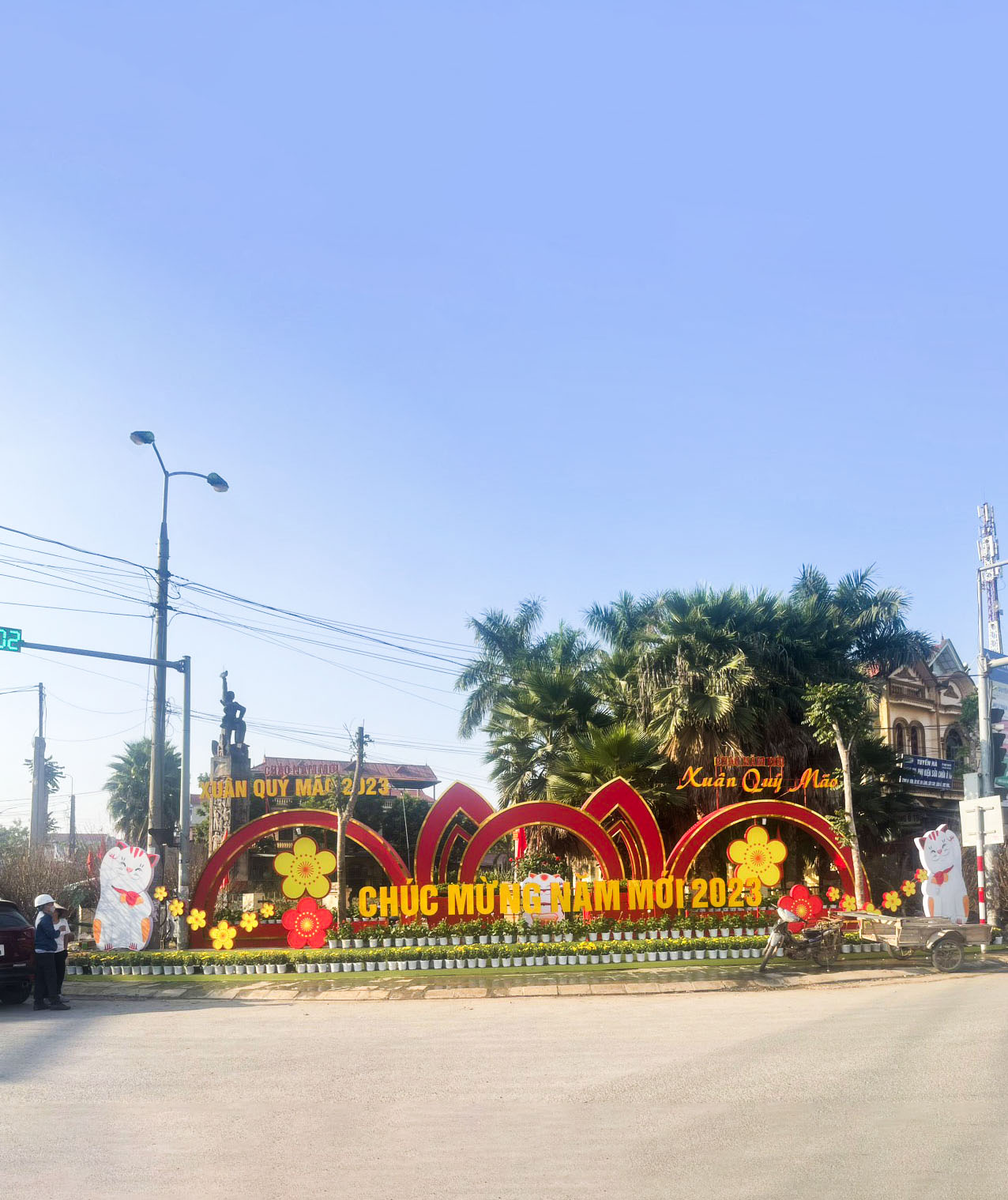 Trang Trí đường phố ngày Tết tại Lạng Giang Bắc Giang