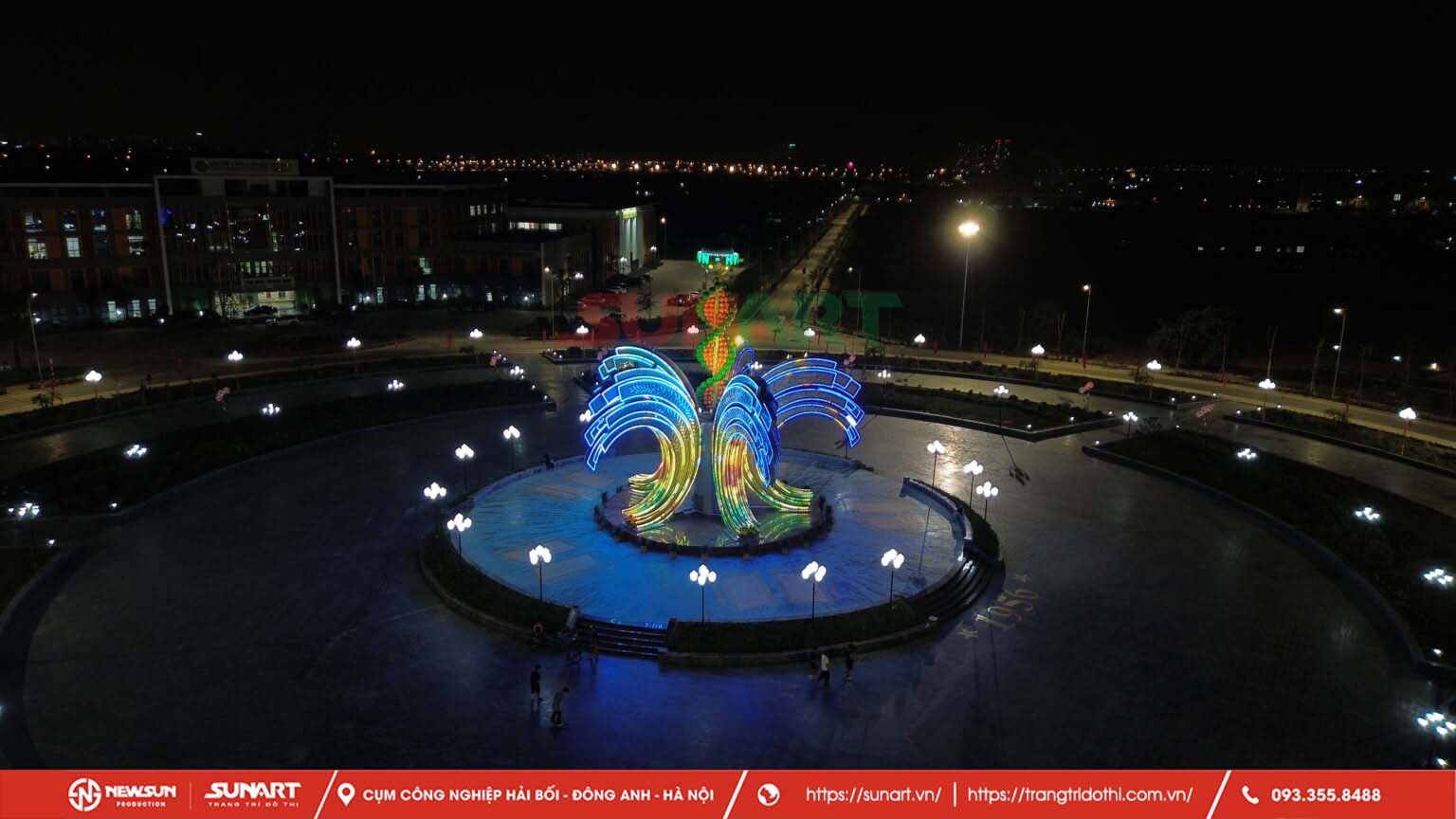 Biểu tượng nghệ thuật trang trí bùng binh đường phố