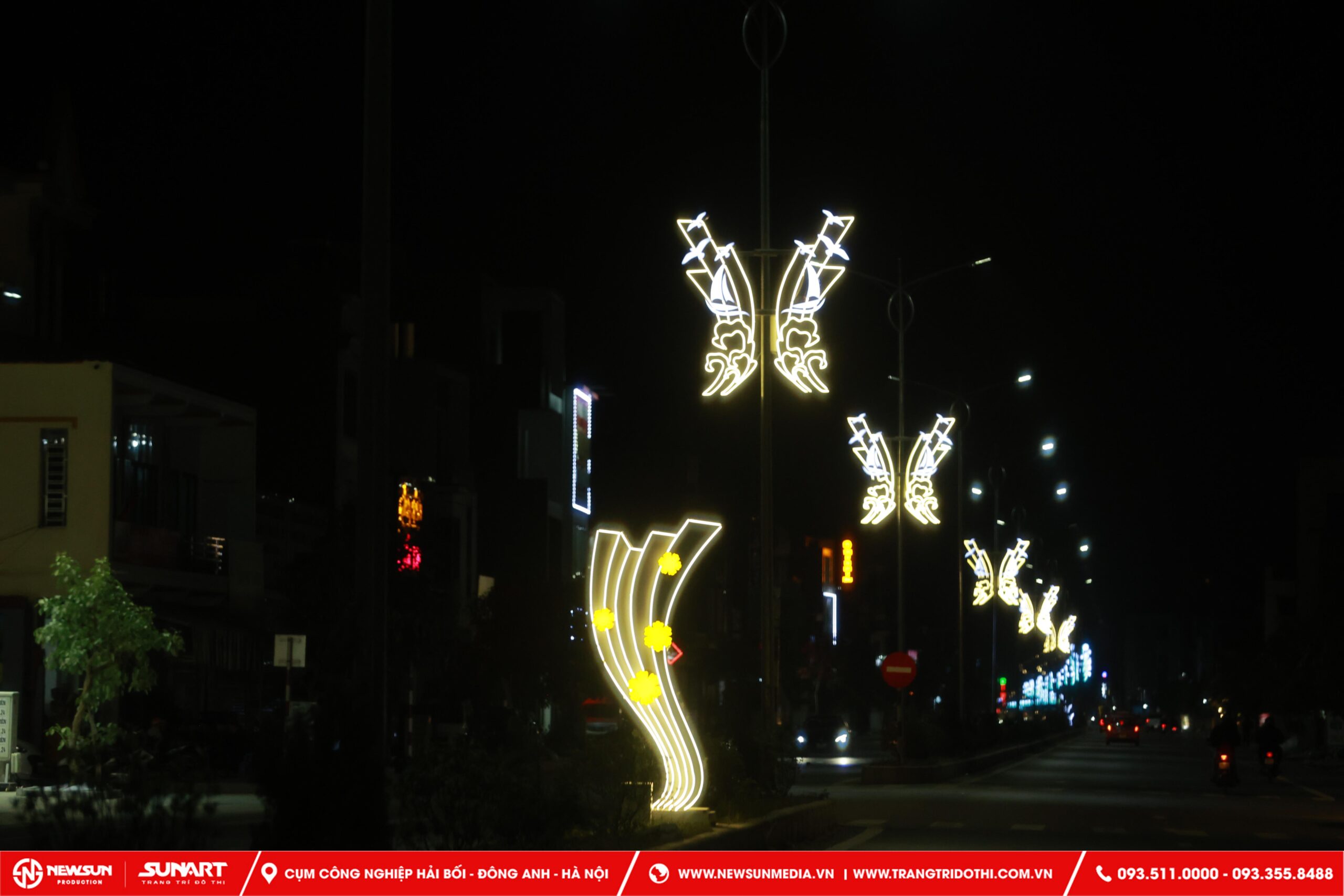 Đèn led trang trí cột đèn