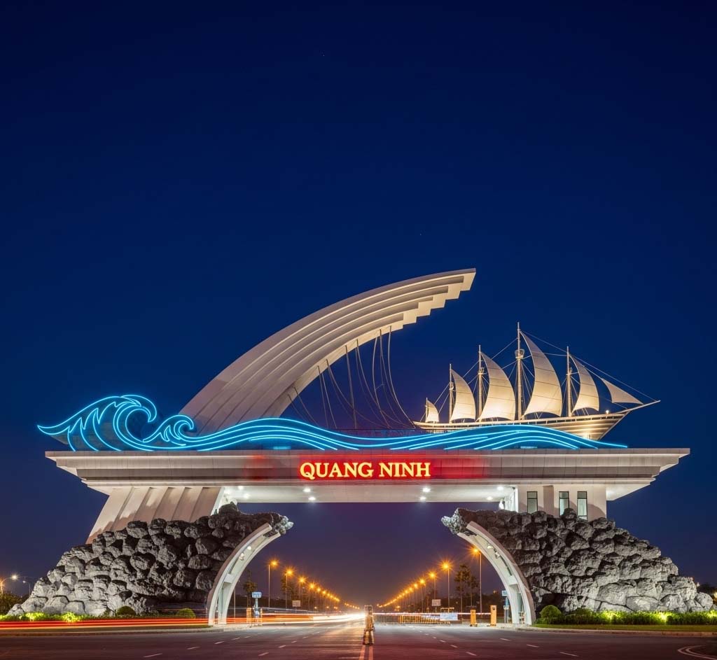 Thiết kế cổng chào Quảng Ninh với biểu tượng di sản