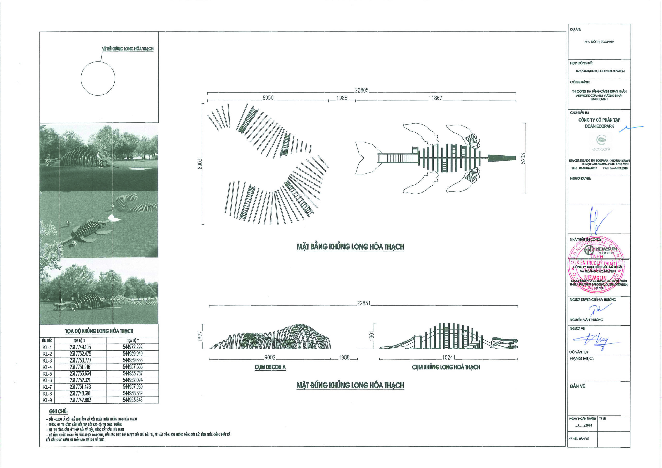 Bản vẽ gia công lắp đặt biểu tượng mô hình composite tại khu đô thị