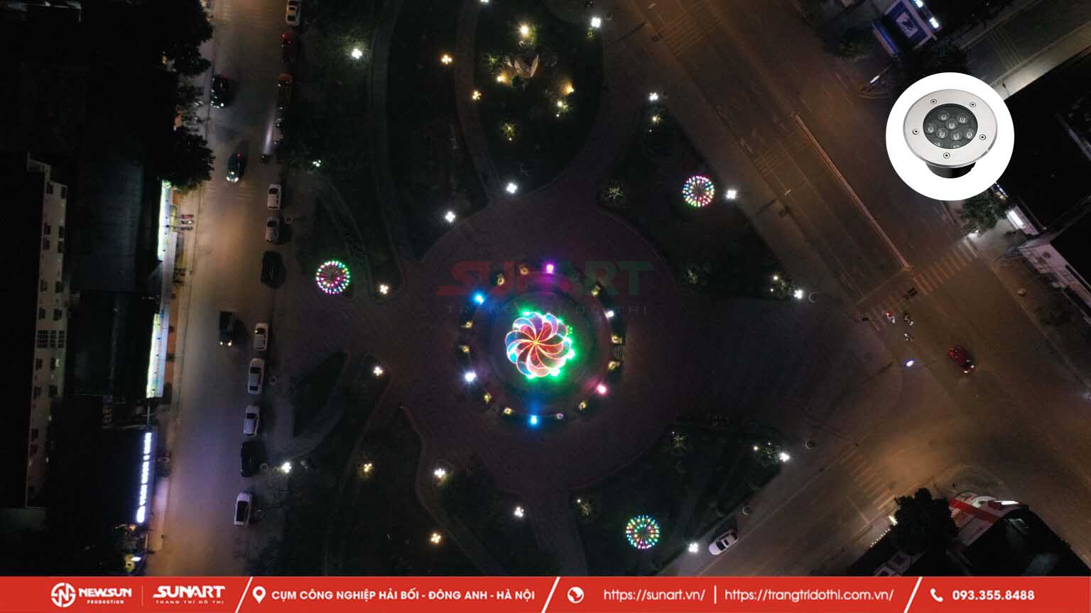 Đèn nhạc nước tại công trình đài phun nước