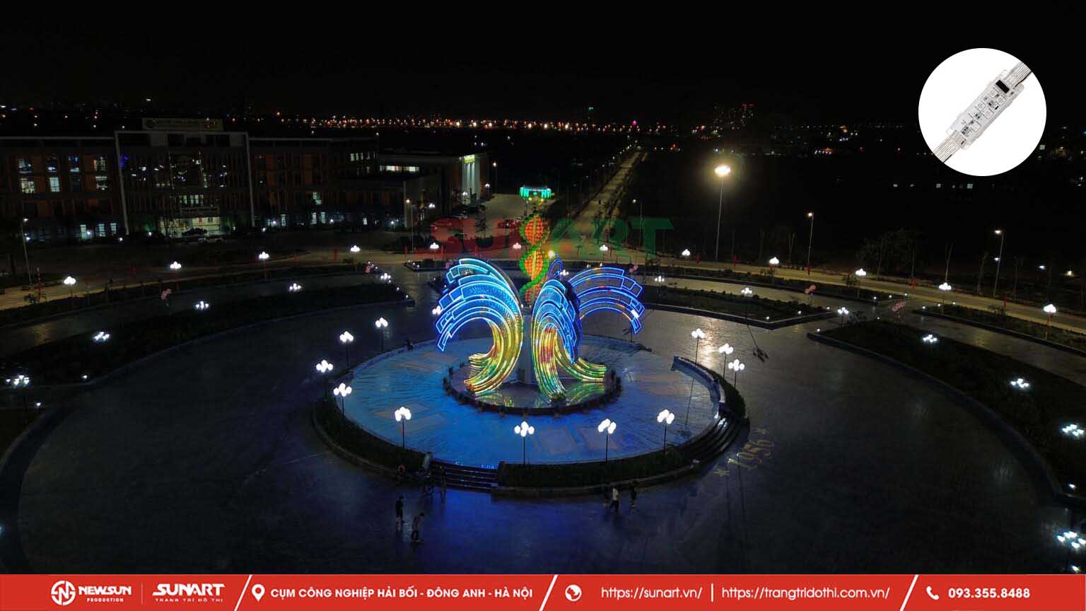 Đèn LED lập trình trang trí bùng binh