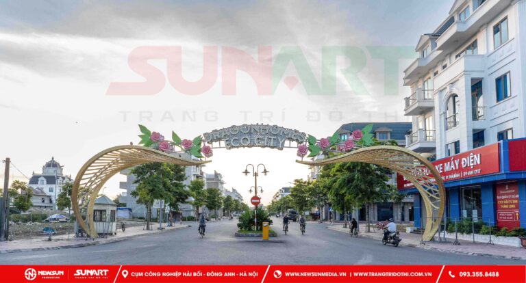 Khung đèn LED vòm trang trí đường phố