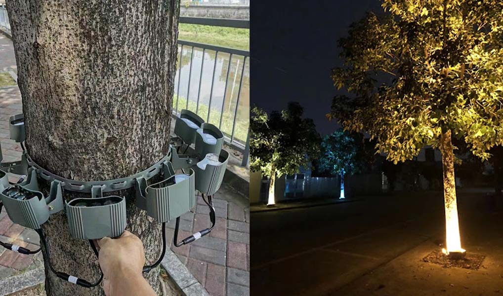 Đèn LED ôm cây trang trí cây